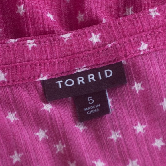 Torrid 5 Magenta Star Print Tank Top - Picture 2 of 13